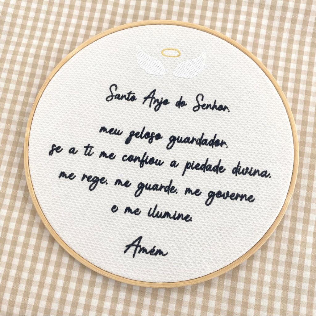 Quadro infantil Santo Anjo bastidor