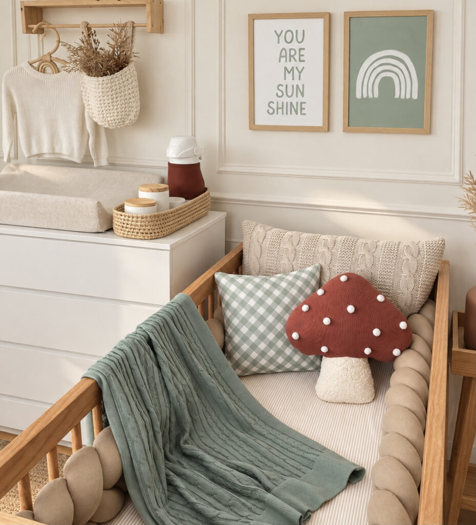 kit-berco-para-quarto-de-bebe-cogumelo-vichy-verde
